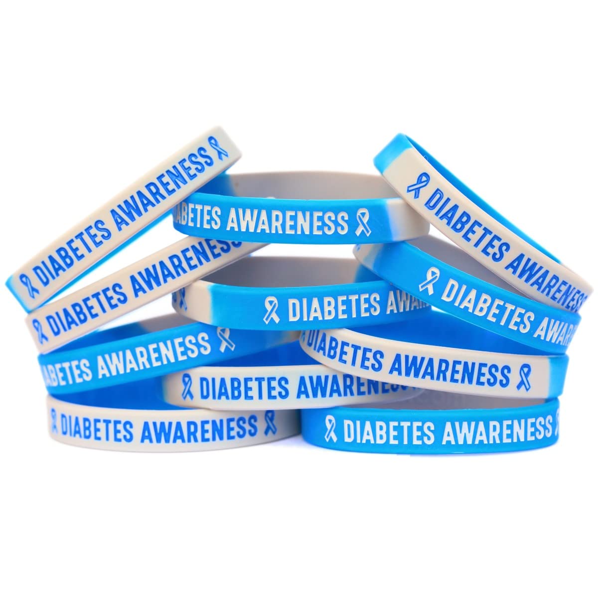 10 of Diabetes Awareness Bracelet Wristbands