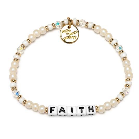 Little Words Project Handcrafted and Uniquely Designed Beaded Bracelet - Faith